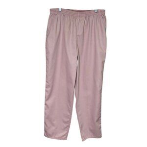 Chic Dusty Rose Pull-On Straight Leg Pants Women’s 16 Petite